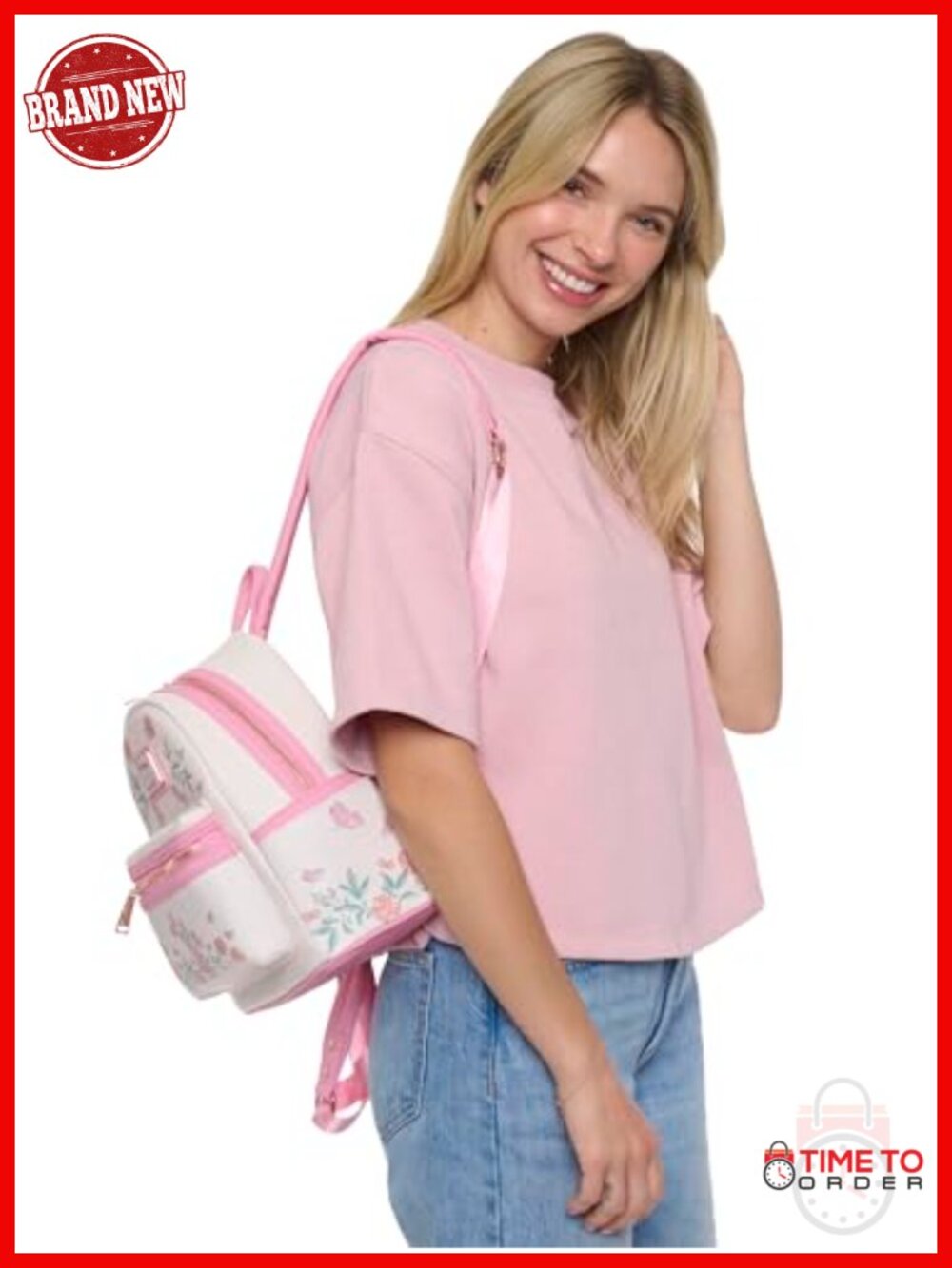 Mini Fashion Backpack Double Strap Shoulder Bag Faux Leather - Picture 5 of 6